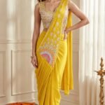 Peacock Bloom 1-Min Saree (Free Size ~ Suitable Up to 2xl)