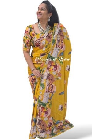 Radha Krishna Royal Waist Open Saree